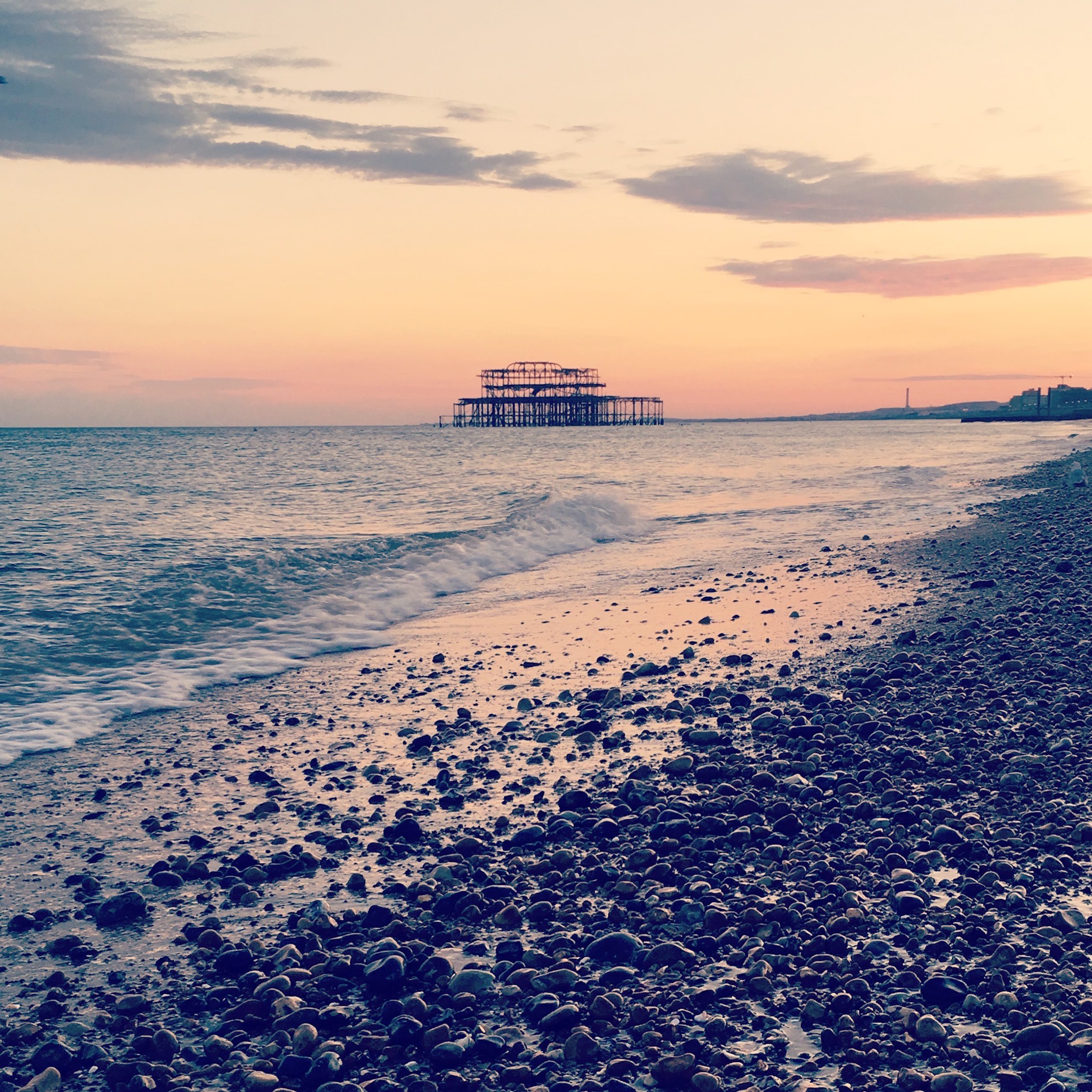 New Brighton Pier, pier, twilight, clouds, sea, lights, HD wallpaper |  Peakpx